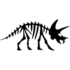Triceratops Dinosaur Fossil Small Vinyl Wall Decal By Wallstickz Dinosaur Silhouette Dinosaur Wall Decals Dinosaur Fossils