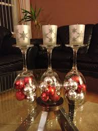 Diy Christmas Decorations Upside Down Wine Glass Dollar Store Mini Ornamen Diy Christmas Decorations Easy Christmas Centerpieces Glass Christmas Decorations