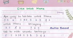 Not Angka Kenny Cinta Untuk Mama Aulia S World