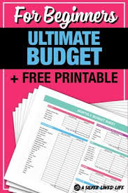 Budget Free Printable For Beginners A Silver Lined Life Free Budget Printables Budgeting Budgeting Finances