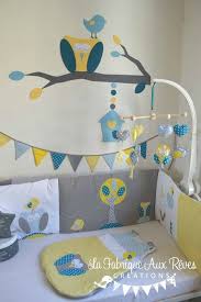 Decoration Chambre Bebe Chouette Hibou Arbre Oiseau Nichoir Bleu Ciel Jaune Bleu Petrole Canard Gris Gigoteuse Et Tour De Lit Bebe Decoration Chambre Enfant Decoration Chambre Bebe Chambre Bebe