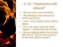 Lawlessness will abound, the love of many will grow cold: The Spirit Of Offense Bishop Ronald Powell Ppt Download