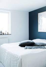 Bedroom:grey shabby chic bedroom ideas jet black floor cerulean blue long together with exciting. My Scandinavian Home A Danish Home Is Given A Fresh Monochrome Make Over Blue Bedroom Walls Black Walls Bedroom Blue Bedroom Decor