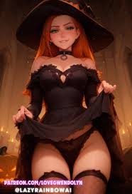 Annette Fantine Dominic celebrating Halloween - Rule 34 AI Art