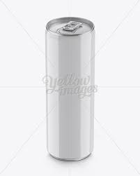 250ml Aluminium Glossy Can Mockup High Angle Shot In Can Mockups On Yellow Images Object Mockups High Angle Shot Mockup Free Psd Psd Template Free