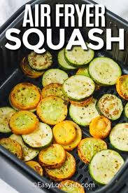 This easy air fryer squash recipe is made with zucchini and yellow squash lightly seasoned and tossed in garlic to create a golden brown side dish in minutes! Air Fryer Squash Easy Low Carb