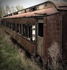 My Grandfather S Whole Career Was Working At The Train Yard He Would Have Loved This Photo Abandoned Train Abandoned Houses Abandoned