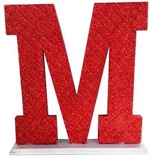 Decoration Letter M Red