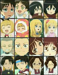 Después, eren, mikasa, annie y armin almuerzan juntos, y mikasa se pone celoso cuando eren y annie comienzan a vincularse por su amor mutuo por trailers shingeki no kyojin junior high. Attack On Titan Junior High So Cute Attack On Titan Anime Attack On Titan Anime