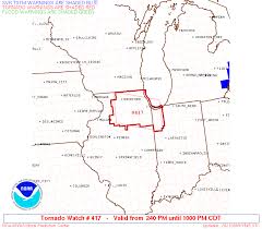 Tornadoes reportedly touch down in dekalb. Tornado Watch 417 Issued For Much Of The Chicago Metro Area Valid Until 10 Pm Tonight Wgn Tv