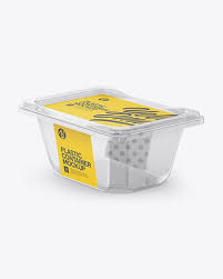 Plastic Transparent Container Mockup Half Side View In Pot Tub Mockups On Yellow Images Object Mockups In 2020 Mockup Free Psd Mockup Psd Mockup Downloads