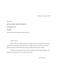 Contoh Surat Permohonan Pembukaan Kantor Cabang Bagi Contoh Surat