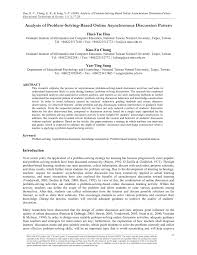 One of the main problems caused by climbing sea levels is the flooding of peoples' residences. Pdf Analysis Of Problem Solving Based Online Asynchronous Discussion Pattern