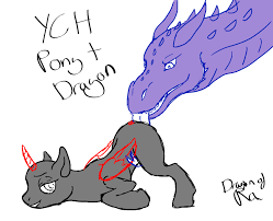 YCH Pony + Dragon Art (NSFW) - YCH.Commishes