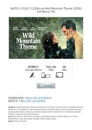 Start the new year off right by watching the heartwarming, romantic comedy #wildmountainthyme at home today! Wild Mountain Thyme 2020 Google Drive Mp4 By Dd Dd Issuu