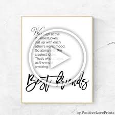Best Friend Printable Wall Art Friendship Quote Poster Print Funny Friend Quotes Typography Wall Friendsh Quote Posters Friends Quotes Funny Friendship Quotes