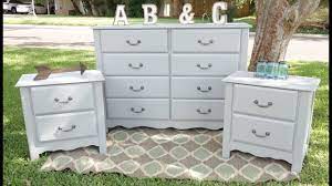 Extreme diy bedroom makeover 2020painting, board and batten accent wall, new furniture, boho, modern transformationnunez25 for 25% discount on prints from. Painting A Bedroom Set Grey How To Furniture Makeover Youtube