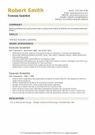 forensic scientist resume samples