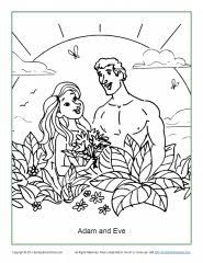 Just click on any of the coloring pages below to get instant access to the printable pdf version. Adam And Eve Coloring Page