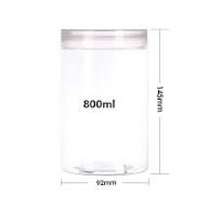 89mm 800ml empty clear round pet plastic cosmetic jars ...