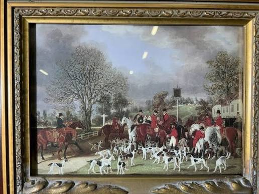 The Bombay Company Mirror and Fox Hunt Scene in United States