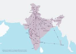 Vistara Flight Destinations Network In India Route Map