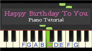 Happy Birthday To You Easy Piano Tutorial With Free Sheet Music For Piano Just Follow The Colored Bars Piano Tutorial Piano Tutorials Songs Easy Piano Songs
