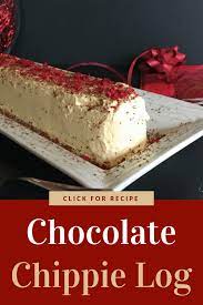 Chocolate Chippie Log Recipe Christmas Desserts Easy Chocolate Recipes Best Christmas Recipes