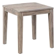 Alfresco Home Cornwall Wood Patio End Table Wood Patio Metal Dining Table Coffee Table Wood