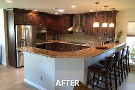 How to remove cabinets with bulkheads over an island. Phoenix Home Remodeling Before After Cook Remodeling