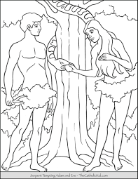 Adam And Eve Coloring Pages Serpent Tempting Adam Eve Coloring Page Thecatholickid In 2020 Bible Coloring Pages Adam And Eve Free Bible Coloring Pages