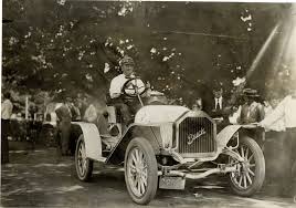 Driver posing in a 1909 Buick Model 16 racecar | DPL DAMS