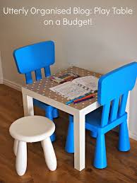 Utterly Organised A Children S Play Table On A Budget Childrens Play Table Kids Play Table Ikea Kids Chairs