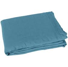 Drap plat en lin lavé bleu prusse dès 119,00 €. Drap Plat Lin Lave Sonate Topaze Vent Du Sud Literie Linge