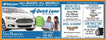 Quick Lane At Van Bortel Ford With Car Maintenance Coupons And Savings On Tires Stay Safe On The Rochester Ny Roads This Winter Hybrid Car Coupons Oil Change