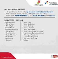 Pertamina hulu mahakam (phm) membuka kesempatan bagi mahasiswa aktif untuk bergabung dalam program internship di wilayah perusahaan. Program Apprenticeship Magang Pt Pertamina Hulu Mahakam Laboratorium Pembelajaran Filkom Ub