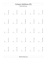 The Adding Three One Digit Numbers B Math Worksheet From The Addition Workshee Addition Worksheets Math Addition Worksheets Kindergarten Worksheets Printable