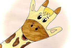 Puis une sorte de bouteille pour le corps. Dessiner Une Girafe Avec Sa Main