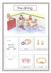 I like to mix and match, while staying in the same general color palette so then you can have a bunch of things that all work together and you can. The Dining Room Voc 2sheets Esl Worksheet By Barbie77