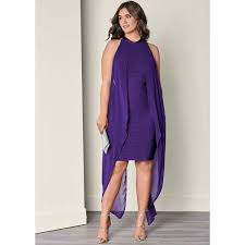 Venus Plus Size Women S Slimming Dress 445 Dkk Liked On Polyvore Featuring Dresses Purple Plus Si Plus Size Formal Dresses Plus Size Dresses Slim Dresses
