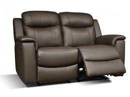 Dossier et accoudoirs fibres polyester siliconées. Canape 2 Places Relax En Cuir De Vachette Noir Evasion