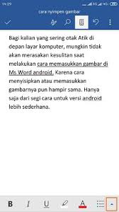 Cara Menyisipkan Gambar Pada Microsoft Word Di Hp Android Nggatekno