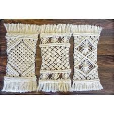 Macrame Table Decor Handmadearound In 2020 Macrame Decor Macrame Table Runner New Home Gifts