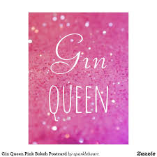Gin Queen Pink Bokeh Postcard Zazzle Co Uk China Glaze Fairy Dust Fairy Dust Gin Quotes