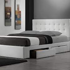 Not with a king platform beds or storage beds, no—you don't need a boxspring with those. King Modern Storage Platform Bed In White Faux Leather In 2020 White Leather Bed Bed Frame With Drawers King Size Storage Bed