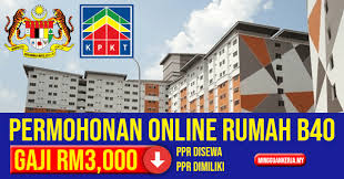Rumah ppr atau program perumahan rakyat adalah satu program kerajaan untuk penempatan semula setinggan dan memenuhi keperluan tempat kediaman bagi golongan berpendapatan rendah (b40). Permohonan Dibuka Golongan B40 Gaji Bawah Rm3 000 Boleh Miliki Rumah Sendiri