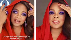 Foto Oprah Winfrey Pakai Make-up Tebal dan Berkerudung