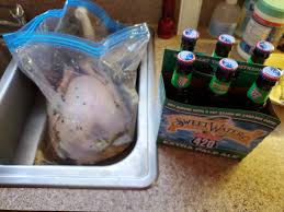 1 quart water 1 cup kosher salt ½ cup honey a bunch of ice cubes 1 whole thawed turkey, 10 to 15 pounds, neck and giblets removed and set aside 1 large handful wood chips (alder, apple, or cherry wood). Smoked Turkey Kap S Kitchen