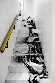Ambroise water jet marble medallion. Spacestorinsights Colourtrends Black Workspace Officeinspiration Officedecor Marble Marble Staircase Stairs Design Staircase Design