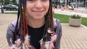 Braiding has been used to style and ornament human and animal hair for thousands of years in many different cultures around the world. Rainbow Hair Braids With Flamingo Feathers Nassau Bahamas Youtube